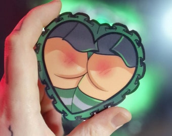 Snake witch Booty heart sticker