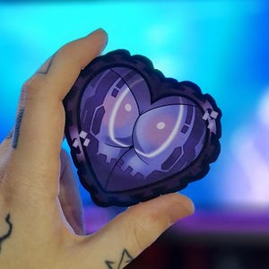 Halo Cortana Classic Purple Booty heart sticker