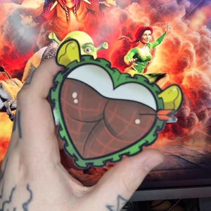Shrek Ogre Booty Heart sticker