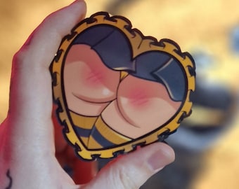 Badger witch Booty heart sticker