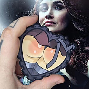 Queen Maeve The Boys Booty Heart sticker