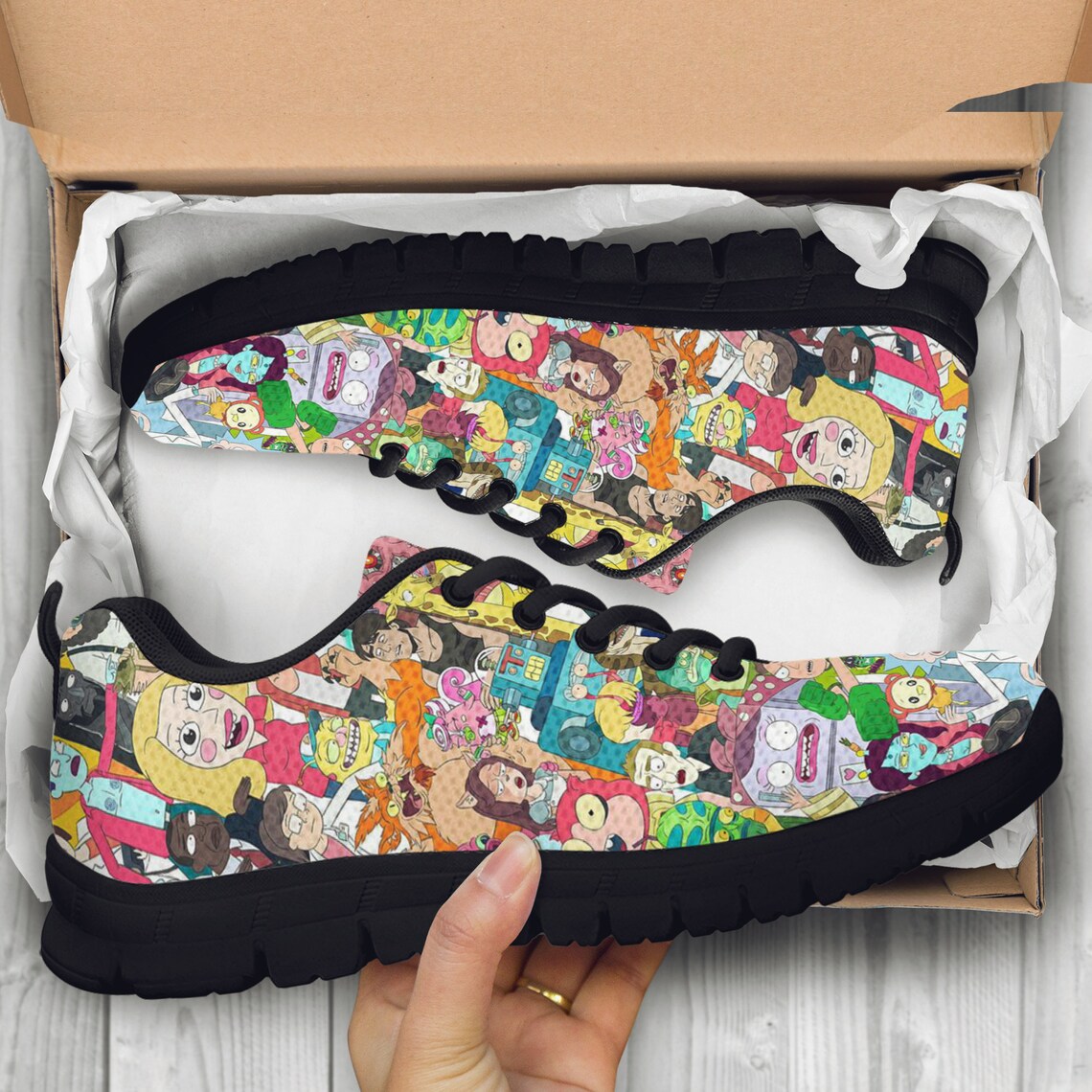 Rick And Morty Custom Shoes Rick And Morty Custom Sneaker Etsy