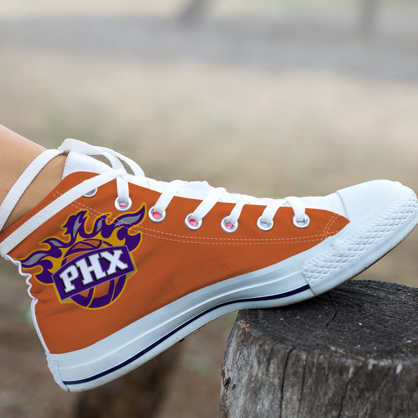 Phoenix Suns Custom Shoes Sport Hightops Hi Tops Shoes With Etsy