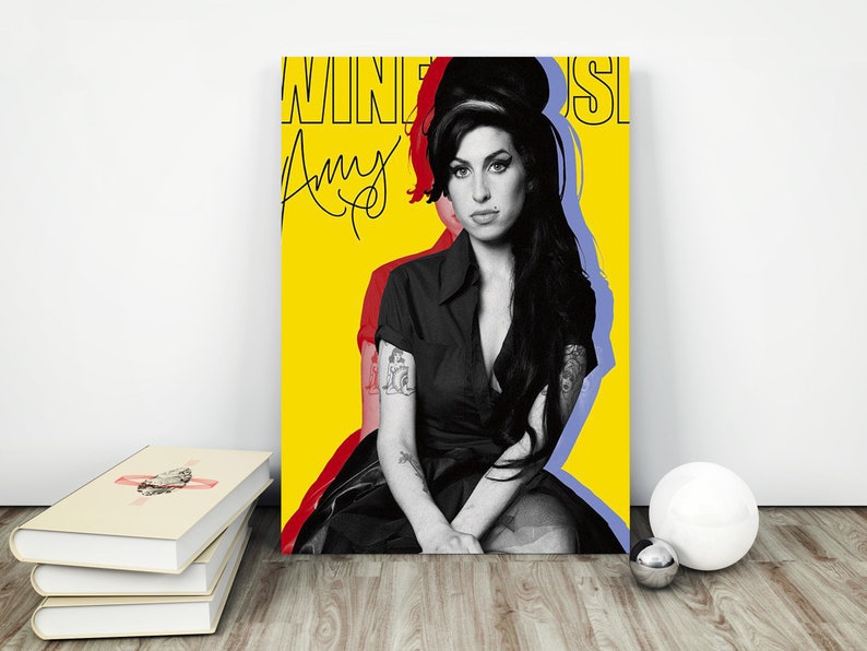 British Jazz Singer Poster Wall Hanging Amy Winehouse Singer Canvas Home Decor Amy Winehouse Custom Canvas Rolls No Frame Wall Art