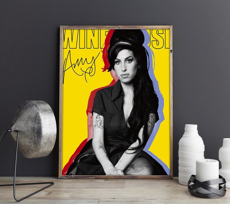British Jazz Singer Poster Wall Hanging Amy Winehouse Singer Canvas Home Decor Amy Winehouse Custom Canvas Rolls No Frame Wall Art