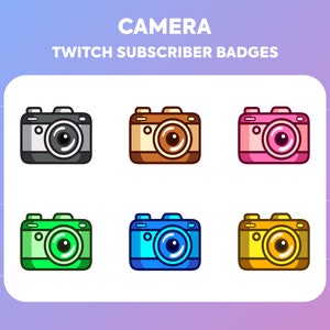 Twitch Sub Badges / Cheer Bit Badges - Camera - Photography - Retro