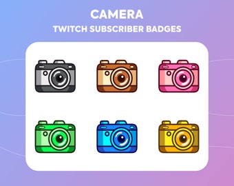 Twitch Sub Badges / Cheer Bit Badges - Camera - Photography - Retro