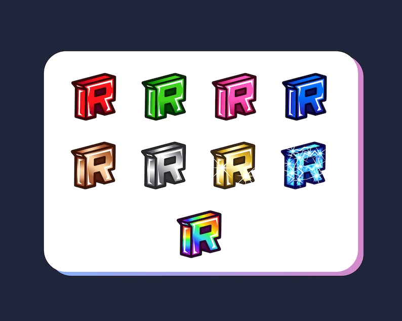 Insignias de Twitch Sub / Letra 'R' Etsy México