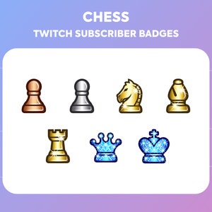 Twitch Sub Badges / Cheer Bit Badges - Chess Pieces