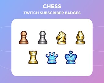 Twitch Sub Badges / Cheer Bit Badges - Chess Pieces