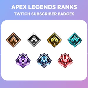 Twitch Sub Badges / Cheer Bit Badges - Apex Legends Ranks
