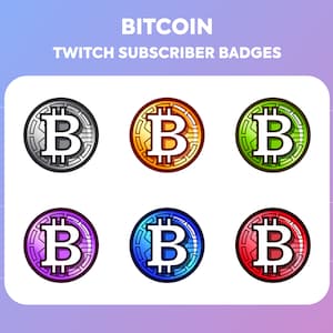Twitch Sub Badges / Cheer Bit Badges - Bitcoin Cryptocurrency