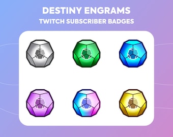 Destiny 2 Engram Twitch Badges - Sub & Cheer Bit Badges