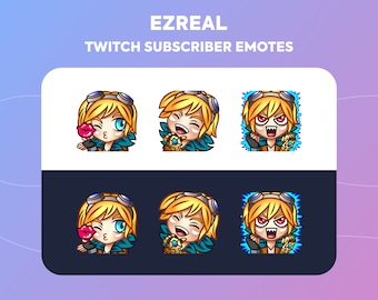 Ezreal Twitch Emotes - League of Legends (Digital Download)