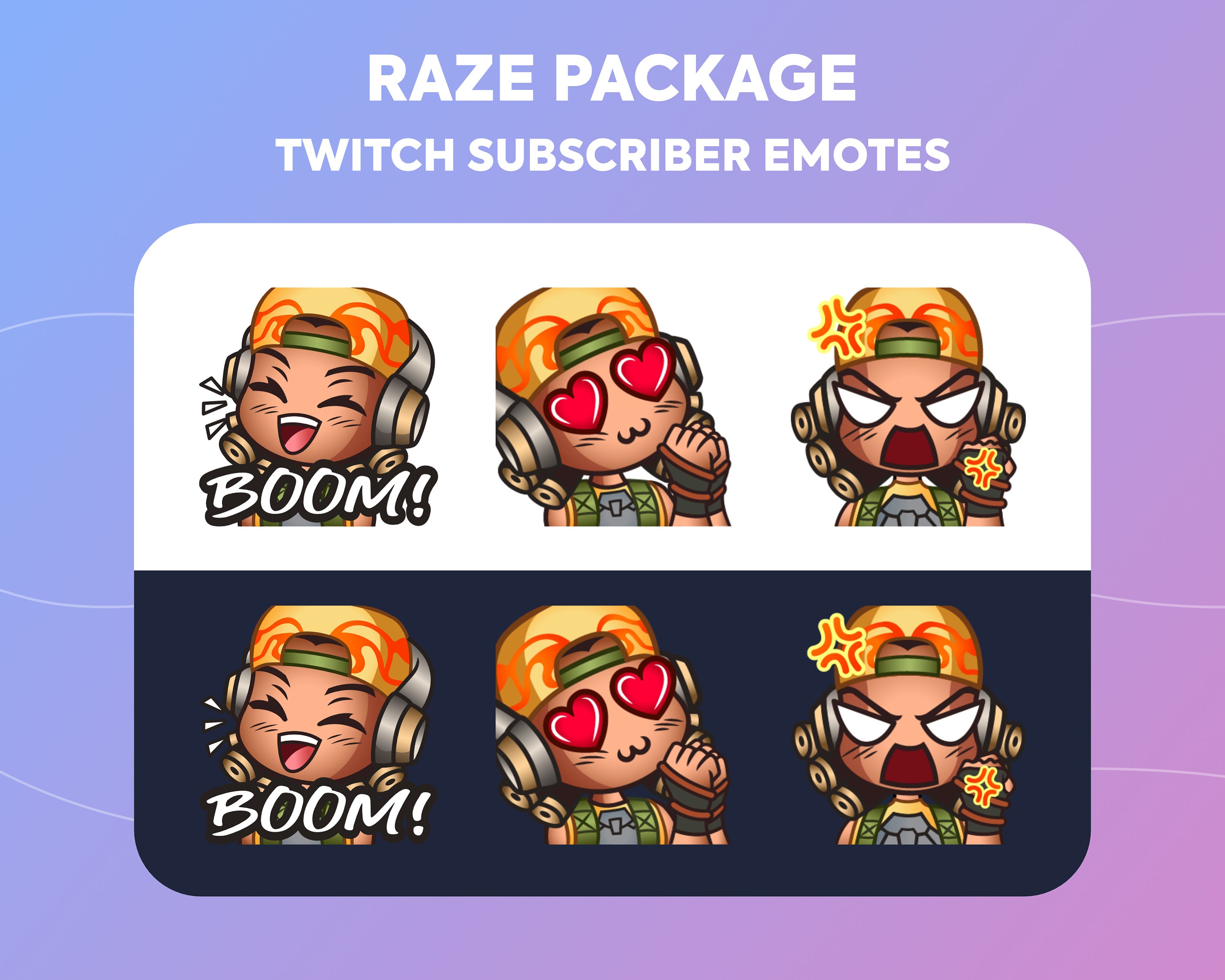 Twitch Emotes Raze Emotes Package Valorant Emote Package Etsy