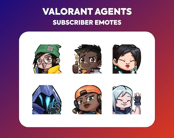 Valorant Agent Twitch Emotes - Subscriber/Affiliate Emotes