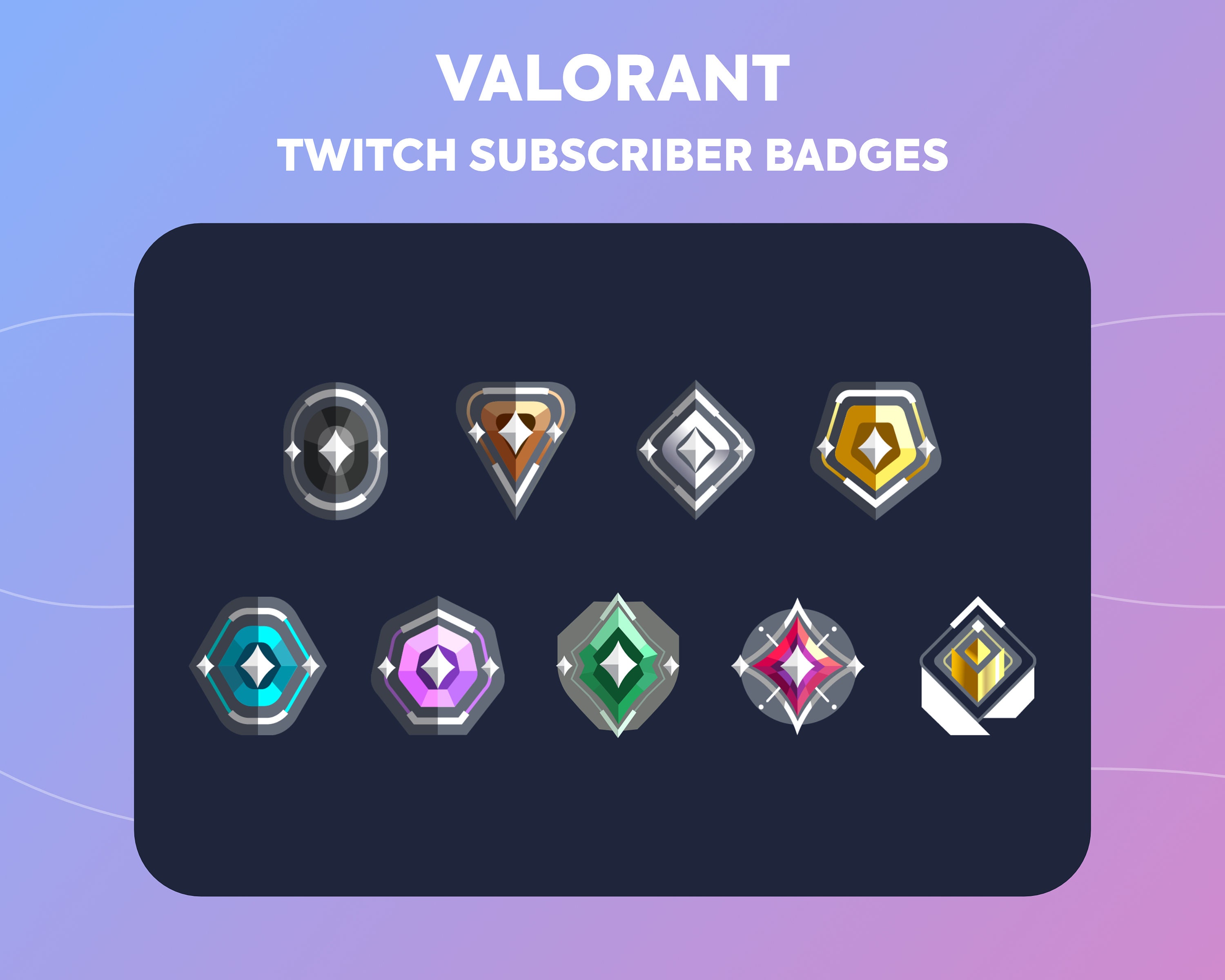 Twitch Sub Badges / Cheer Bit Badges Overwatch Ranks 