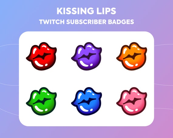 Badges Twitch Sub Badges Cheer Bit Lips Makeup Beaute Etsy