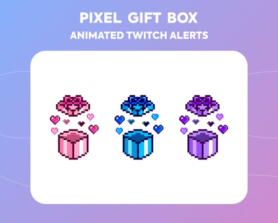 Animated Twitch Alerts Stream Alerts Gifted Sub Pixel Etsy