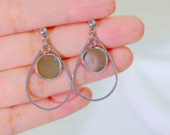 20pcs Teardrop Open-Frame stainless steel Earrings Blanks,Fit 8/10/12 mm Earrings Bezel Settings, Earrings Trays, Cabochon base Settings
