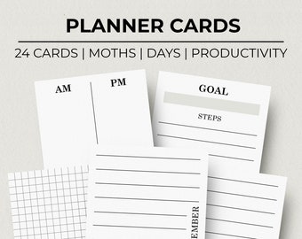 Printable Sticky Notes, Planner Accessories, Printable Planner Cards, Minimalist Design Templates, To Do List, 3x3 Inch Planner Cards, Memo