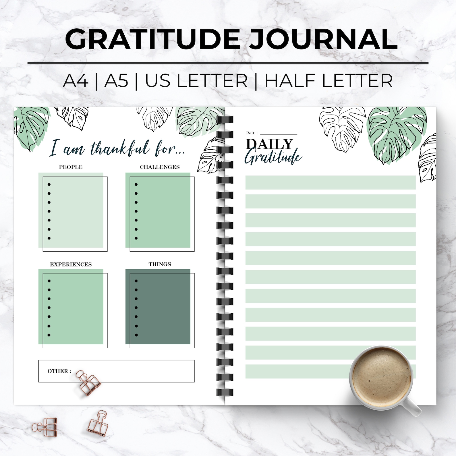 Journal de gratitude imprimable, Journal de gratitude, Gratitude ...