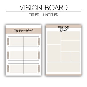 Printable Vision Board Templateprintable Dream Boarduntitled - Etsy