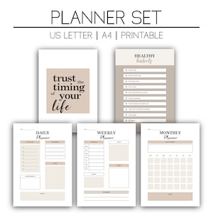 Aesthetic Printable Planner Bundle,planner Inserts,daily Organizer ...