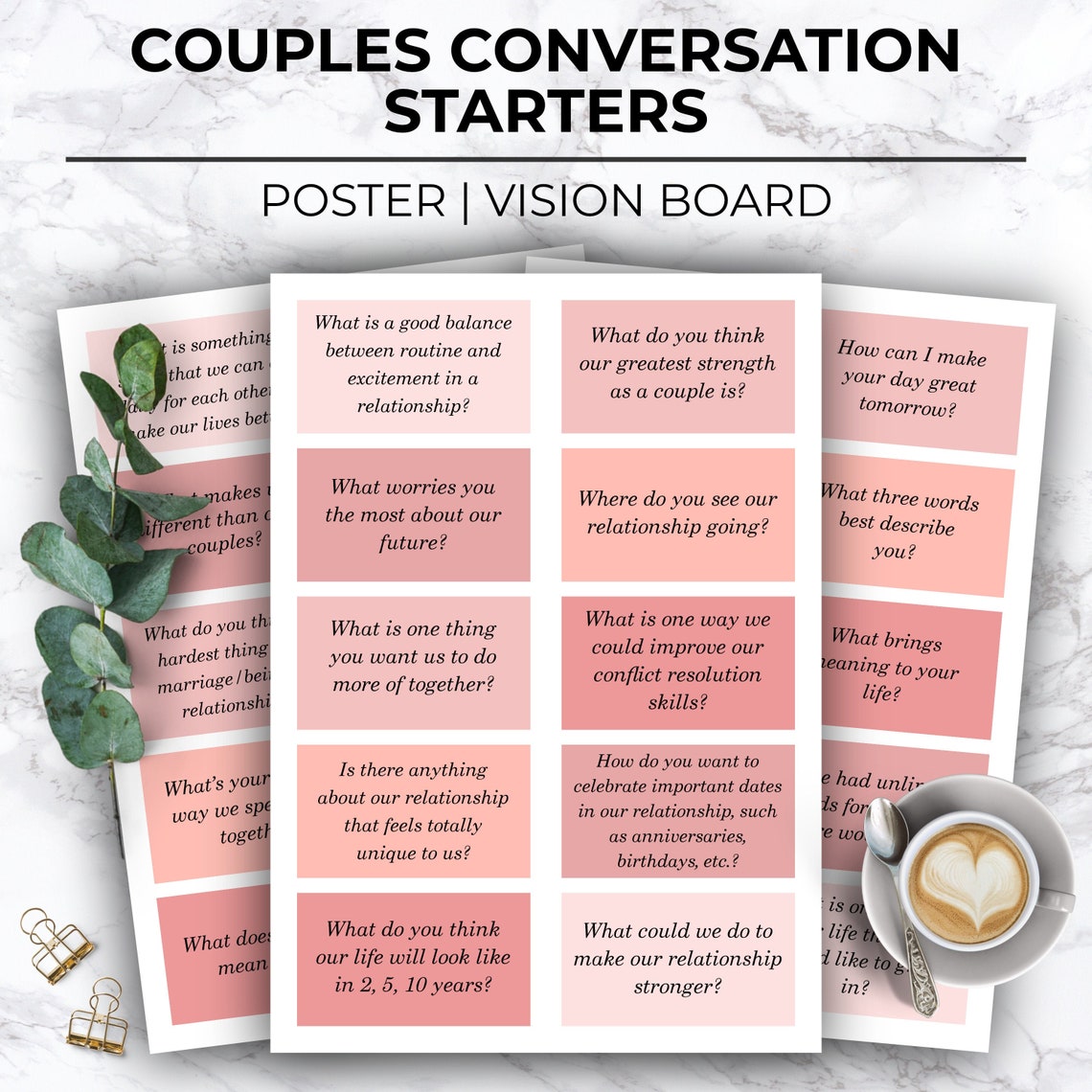 Couples Conversation Starters,printable Date Night Cards,valentine's ...