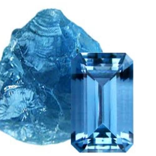 Pierre Aigue-marine Naturelle AAA "Santa Maria" - 5,65 Carats, Taille Coussin 10,4x10,38x6,65 Mm - Neuf Sans Emballage