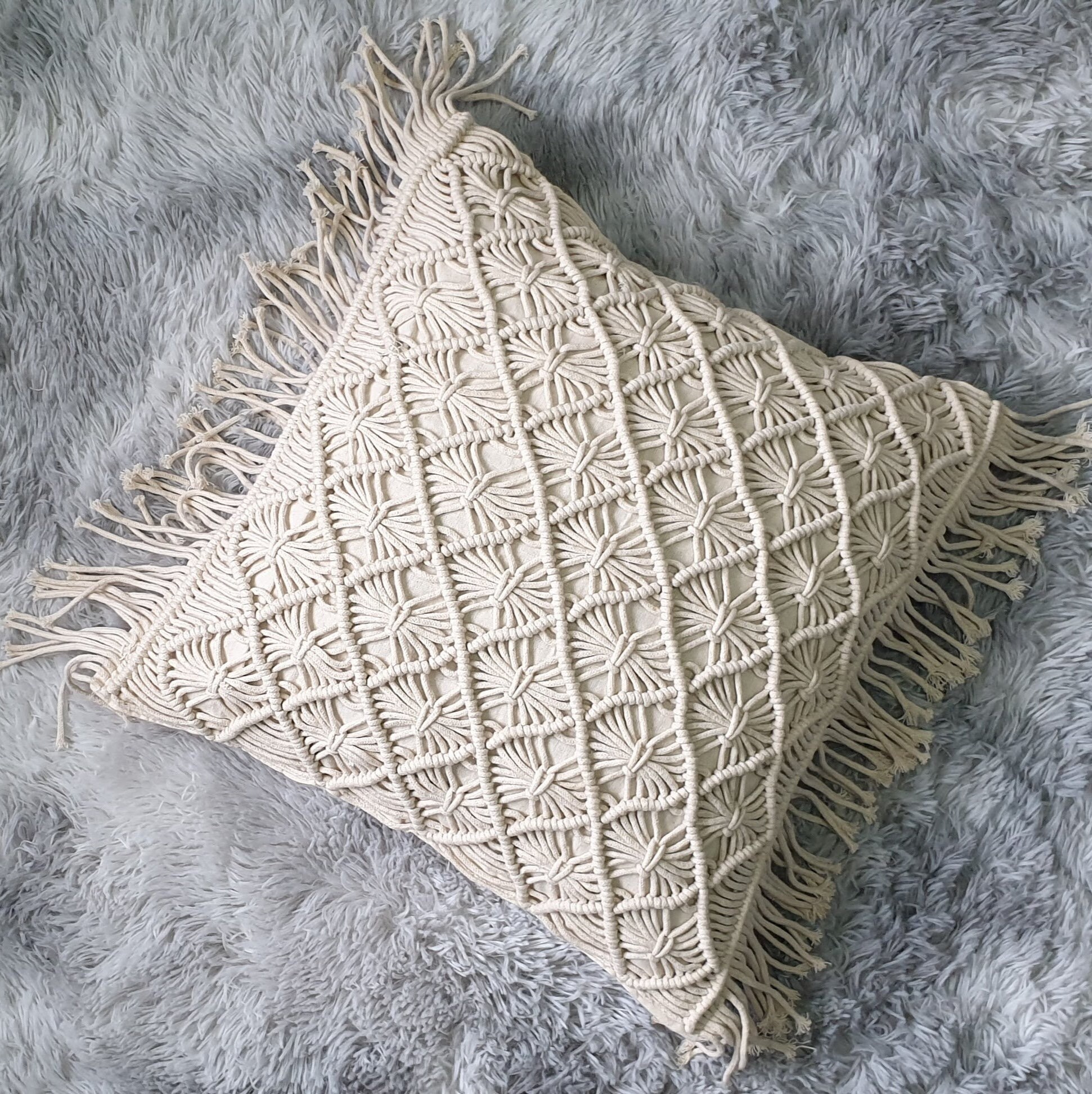 HandKnotted Macramé Cotton Cushion Covers 5 patterns Cotton Etsy