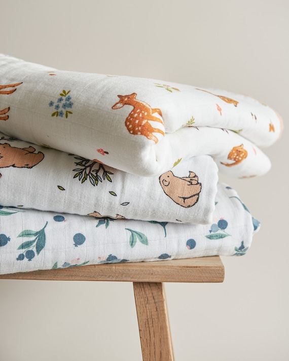 Organic Cotton Super Soft Baby Muslin Cloth Swaddle - 0-12 Months