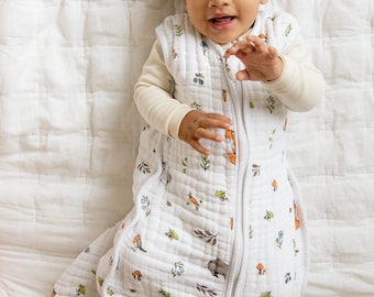 Organic Cotton Muslin Baby Sleep Sack (1.5 TOG)