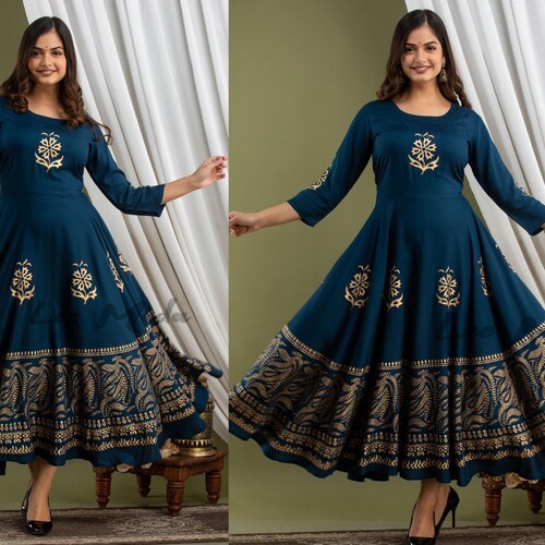 India Dress Anarkali Gown - Etsy 
