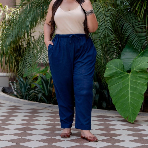 Plus Size Bottoms For Women | Large Size Trouser With Pockets | indian clothing | Plus Size indianwear | 3XL,4XL,5XL,6XL,7XL | 8 Colors