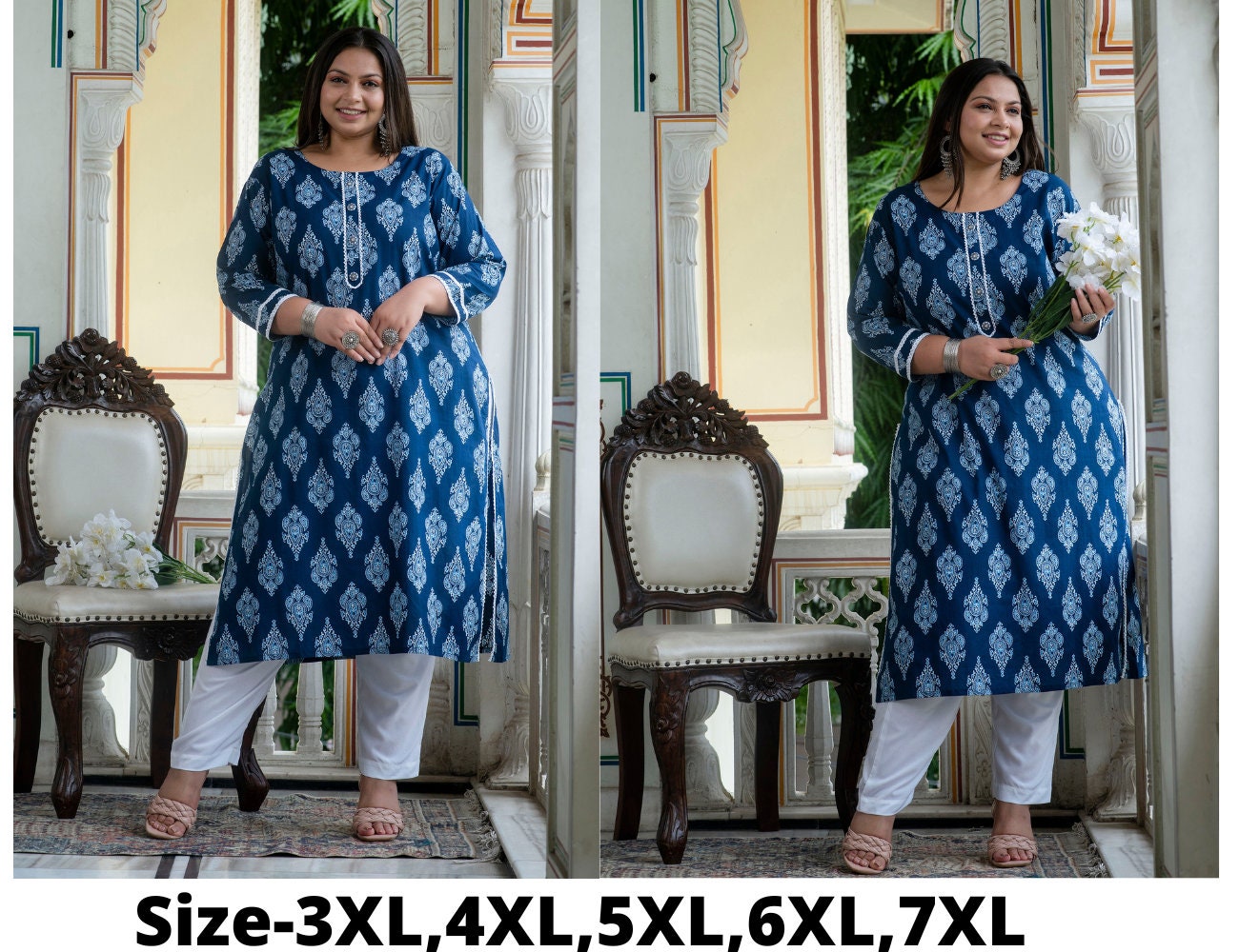 plus size cotton kurtis