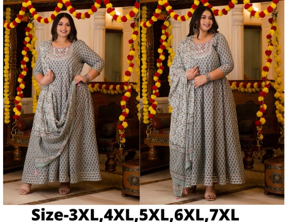 Pin by Shopoholly on plus size | Anarkali patterns, Cotton anarkali, Cotton  kurti designs