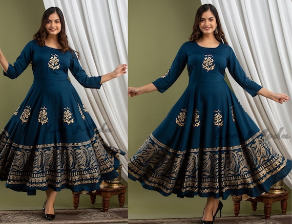 Indian Dress for Women Plus Size India Dress Anarkali Gown -