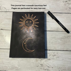 Mystical Sun Moon Hardcover Journal, Celestial Astrology Notebook With Lined Paper, Perfect Gift or Use as Planner or Manifestation Journal image 9