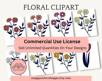 Commercial Use Graphics and Clipart, PNG Clip Art Floral Images. Botanical  Illustration PNGs, JPEGs, and PDF files.