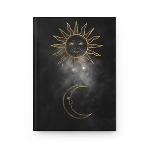 Mystical Sun Moon Hardcover Journal, Celestial Astrology Notebook With Lined Paper, Perfect Gift or Use as Planner or Manifestation Journal image 6