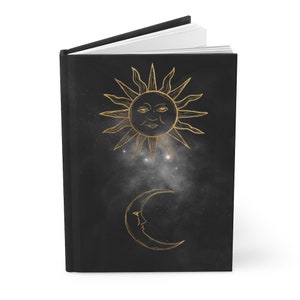 Mystical Sun Moon Hardcover Journal, Celestial Astrology Notebook With Lined Paper, Perfect Gift or Use as Planner or Manifestation Journal image 7