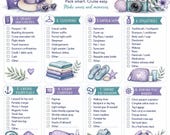 Cruise Vacation Packing List Printable | Cruise Packing Checklist | Travel Checklist | Instant Download