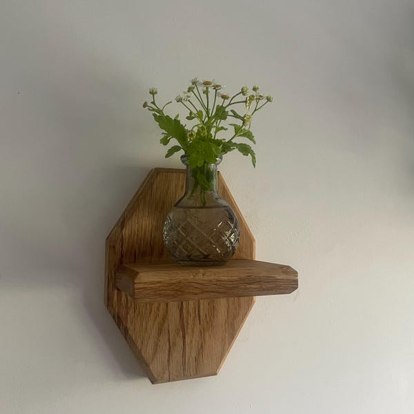 Oak Wall Planter Shelf - Etsy UK