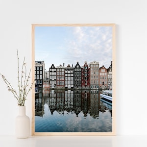 Amsterdam Houses Print, Amsterdam Architecture, Amsterdam Travel Print, Wall Art, Digital Print, Netherlands, Instant Digital Download Print