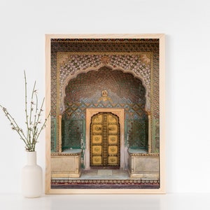 Jaipur City Palace Door Print, Indian Architecture (Digital Art)