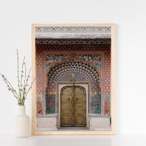 Jaipur City Palace Door Print, Indian Architecture (Digital Art)