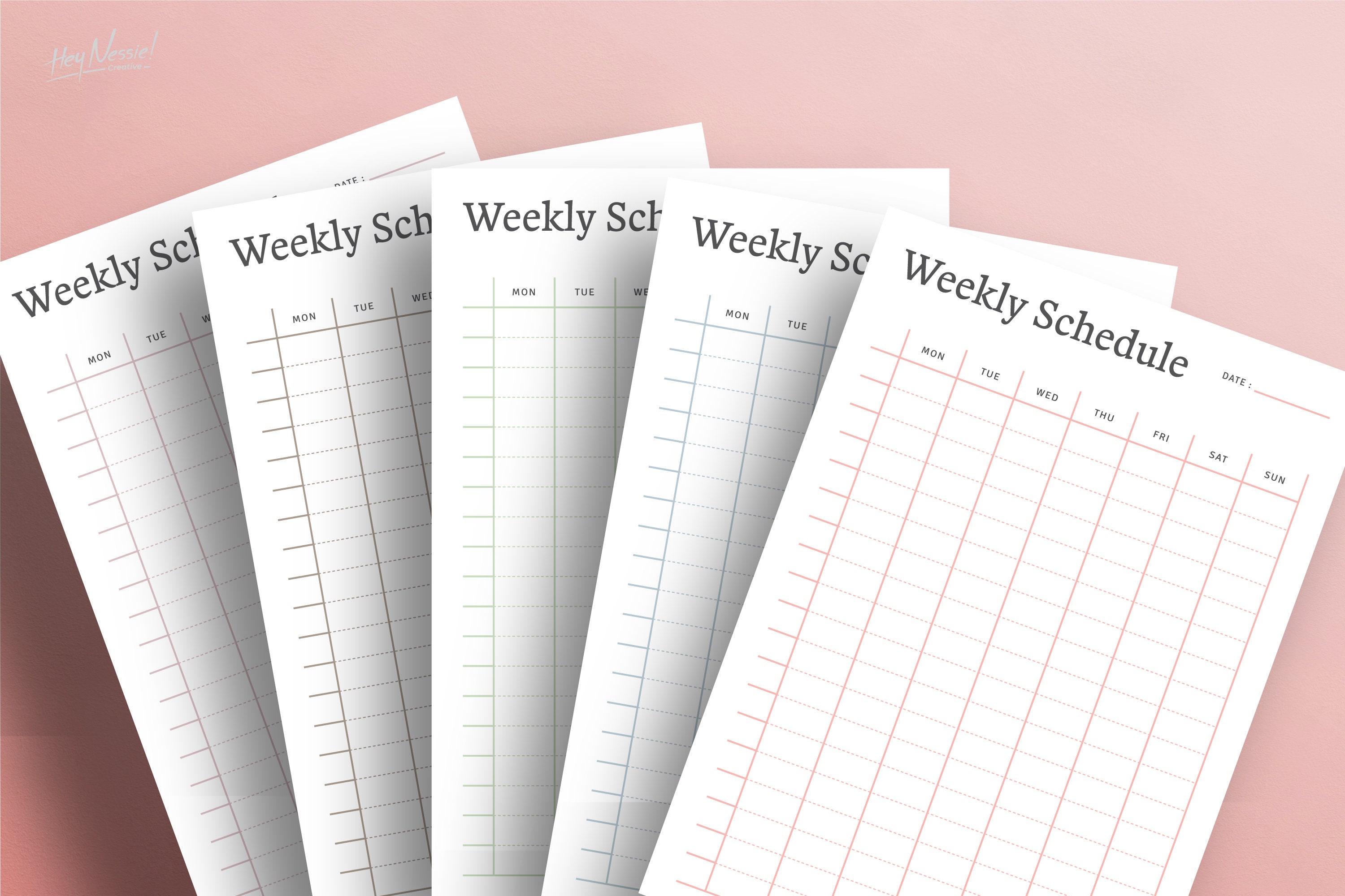 Weekly Schedule Printable Minimalist Planner A4 & A5 PDF Template - Etsy