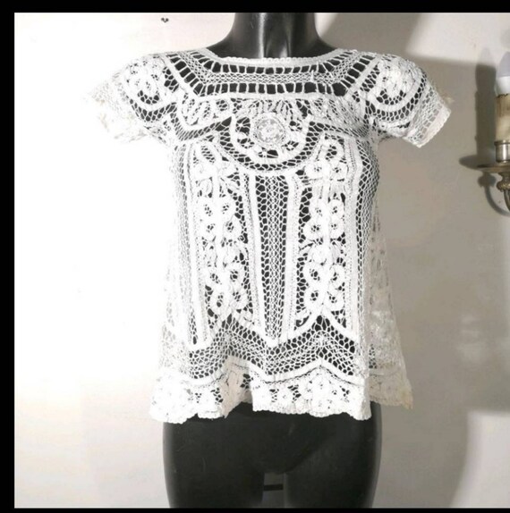 Vintage sweater '30s lace resurgence