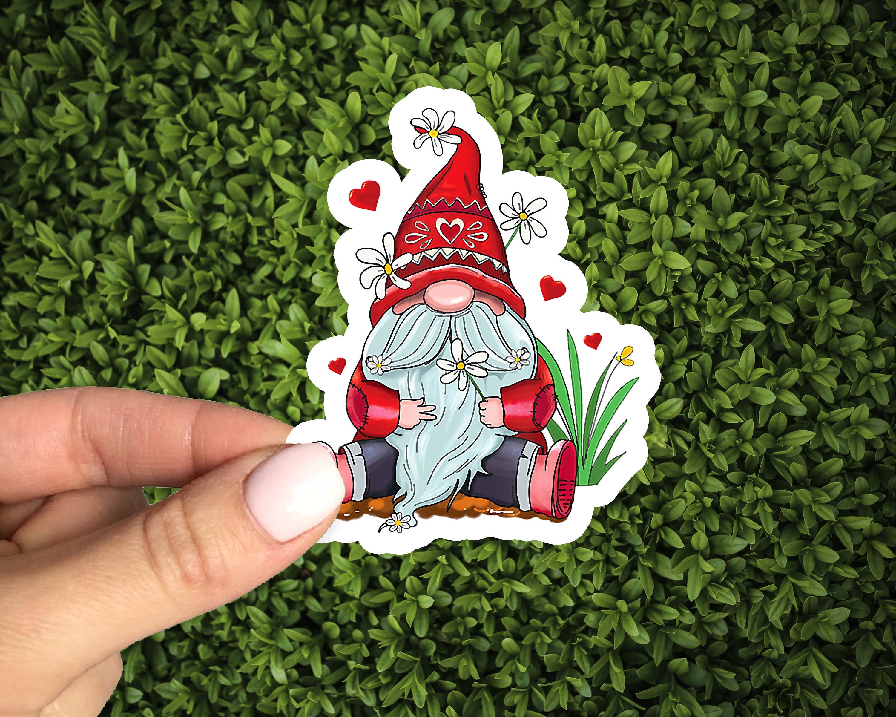 Gnome Sticker Cute Gnome Sticmer Funny Gnome Sticker Hippie - Etsy